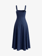 Denim A Line Midi Dress