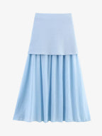 Wool Blend Knit Vest Midi Skirt Set