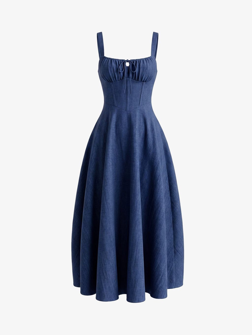 Denim A Line Midi Dress