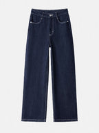 Cropped Straight-Leg Lyocell Jeans