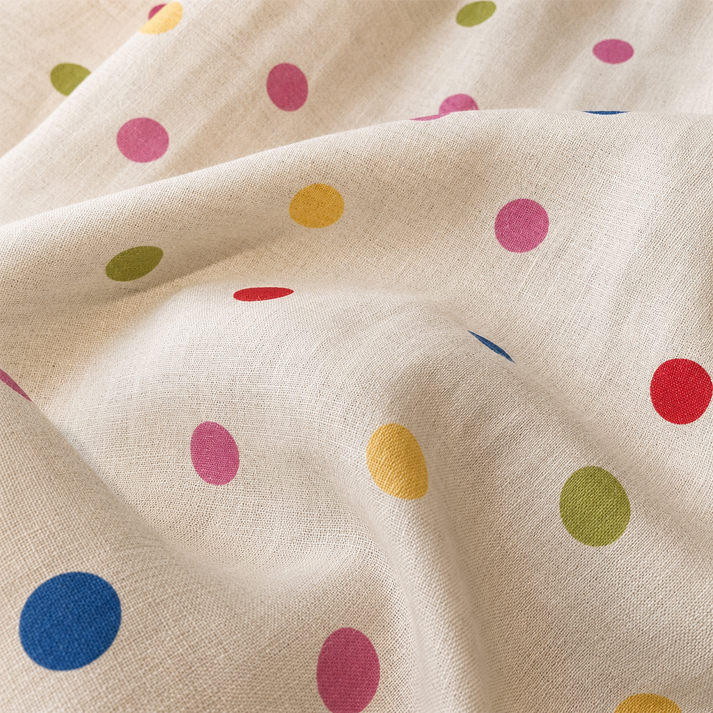 Colorful Polka Dot Linen Set