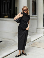 One Shoulder Asymmetric Midi Dress