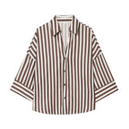 Wide-Sleeve Button-Front Relaxed Shirt