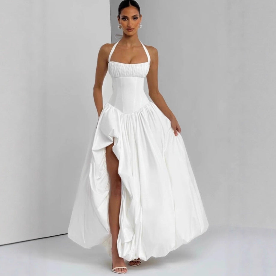 Corset Halter Maxi Dress