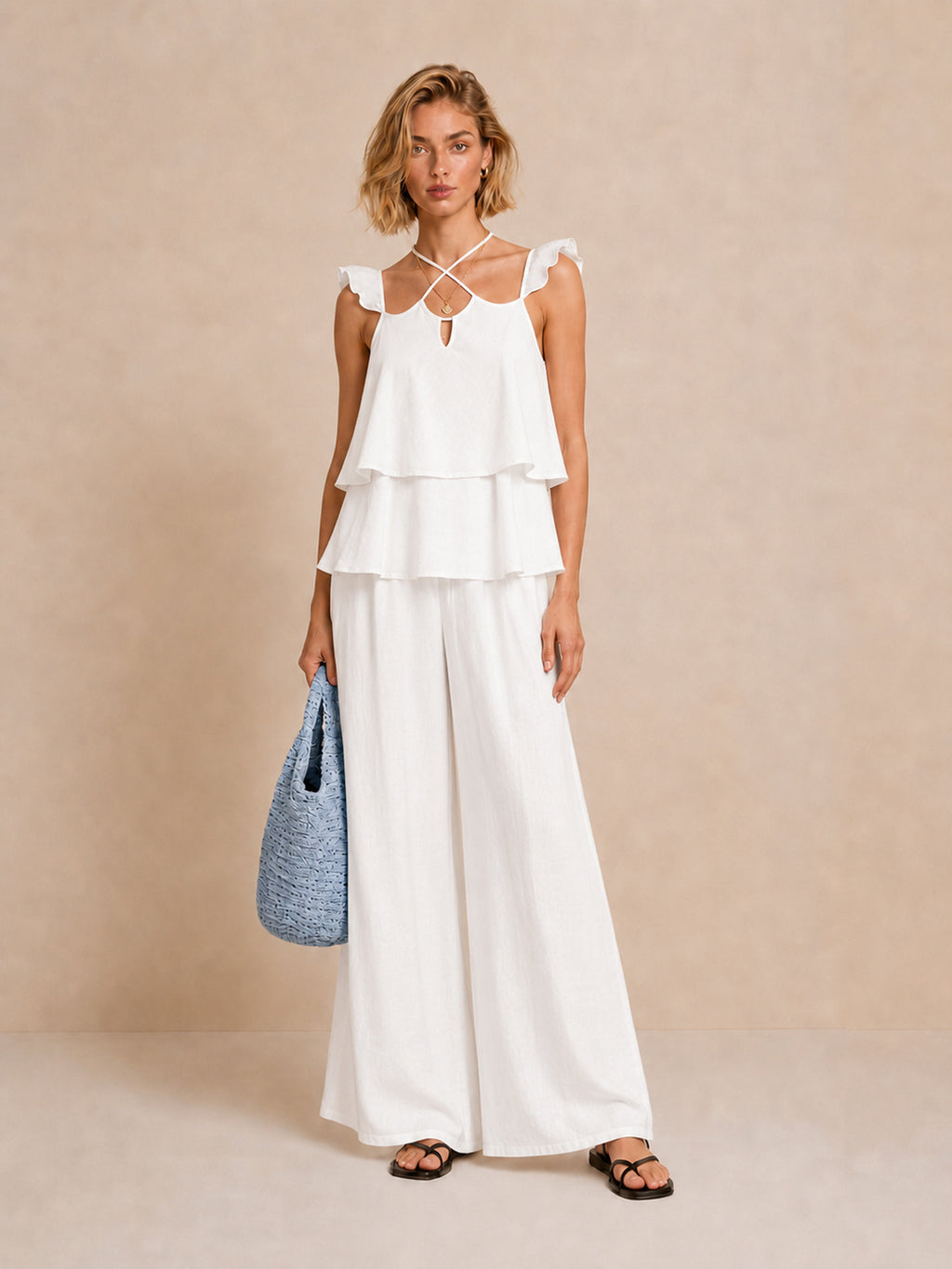 Layered Ruffled Two-Piece Set