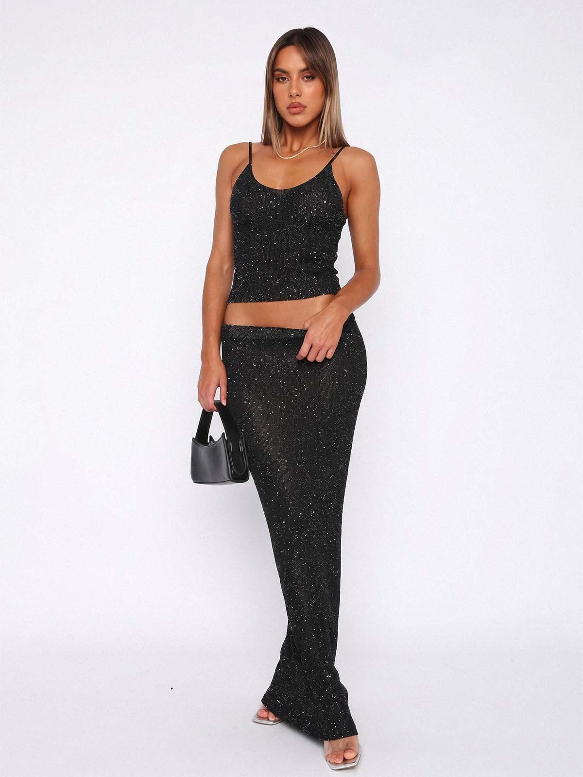 Shimmer Knit Two Piece Set