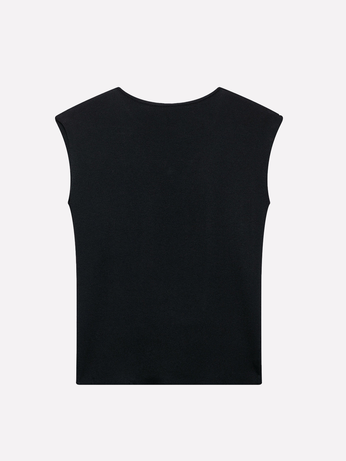 Ribbed Knit Sleeveless Cotton Top