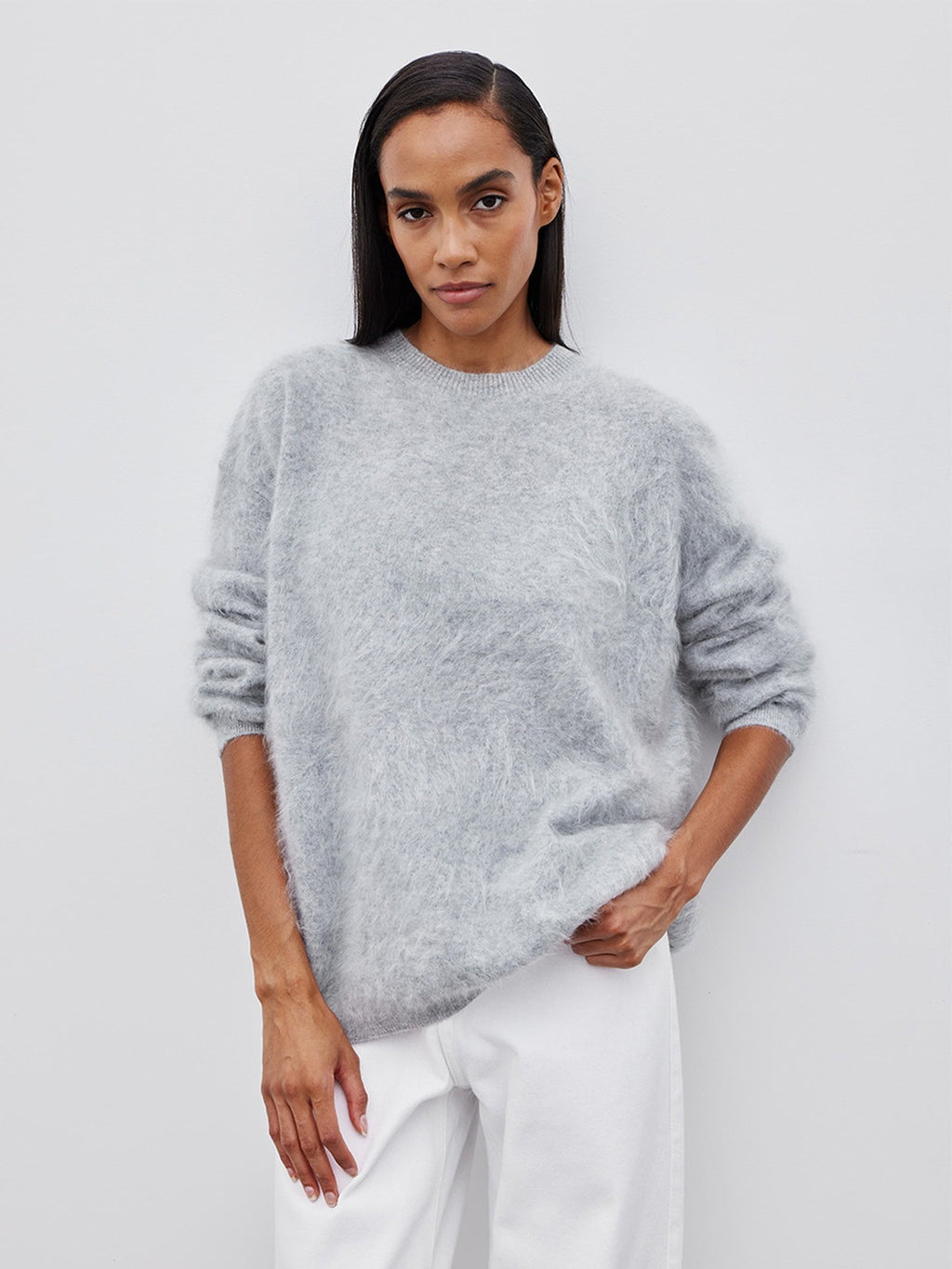 Brushed Knit Relaxed Sweater