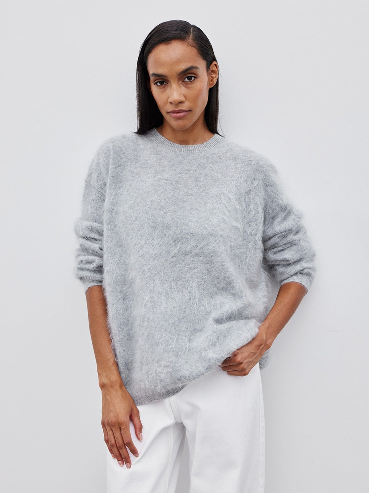 Brushed Knit Relaxed Sweater