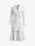 Classic Notch Collar Slim Fit Dress