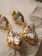 Zircon Lava Geometric Pattern Earrings