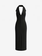 Halter Neck Backless Maxi Dress