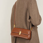 Leather Baguette Shoulder Bag