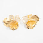 Cut-out Ginkgo Leaf Earrings