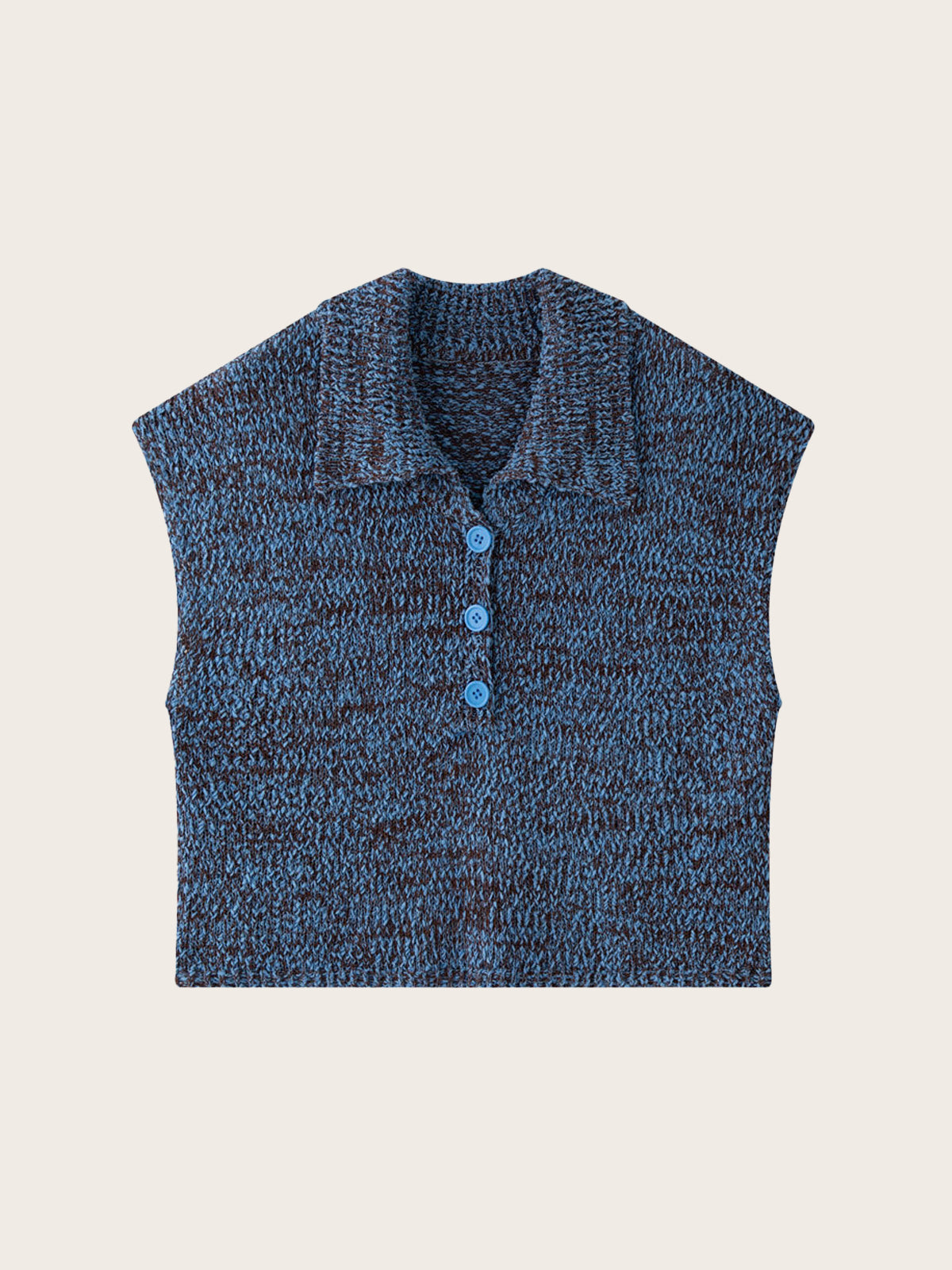 Textured Knit Polo Top
