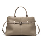 Structured Cowhide Leather Top Handle Bag