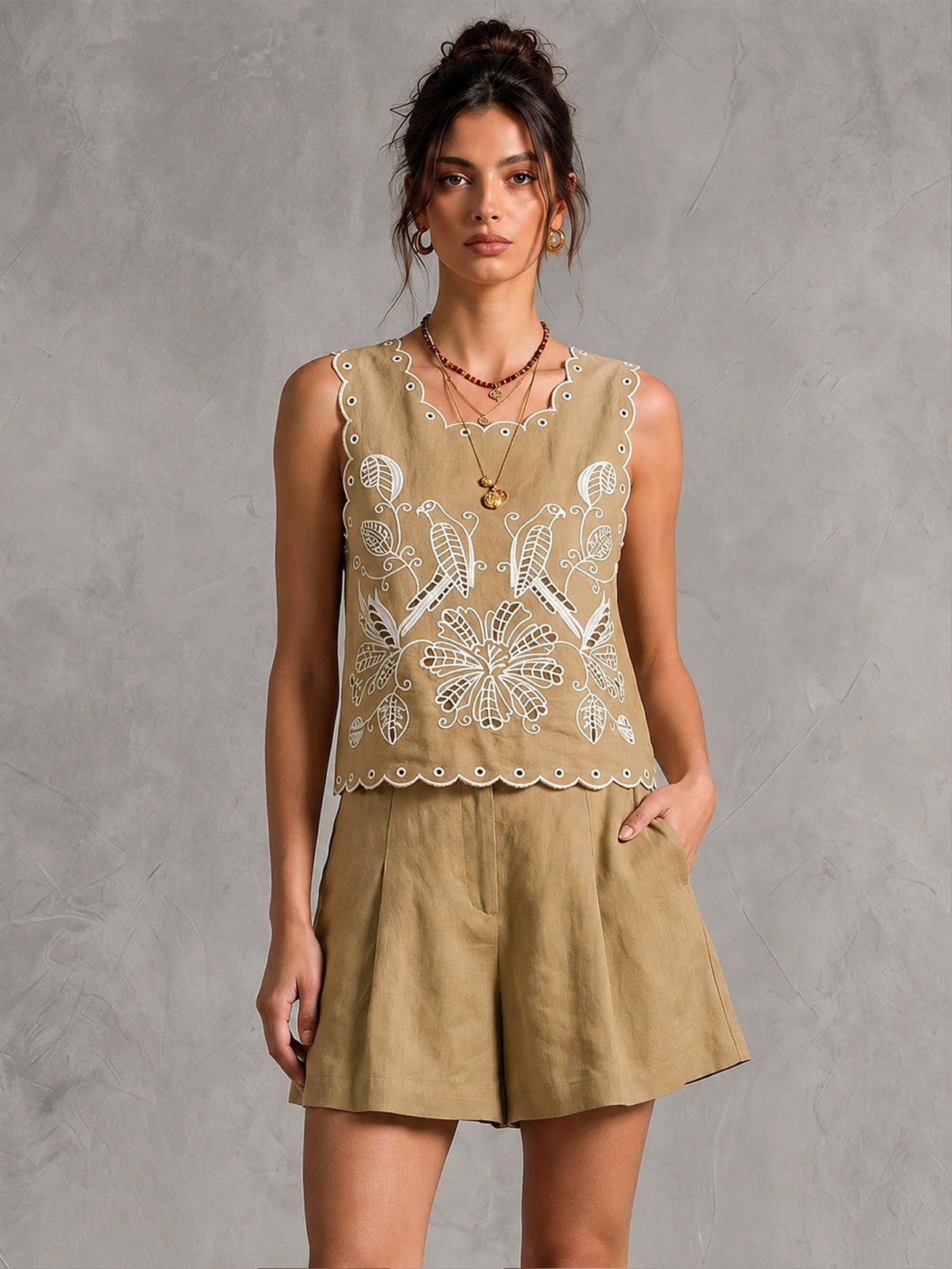 Magpie Floral Embroidered Set