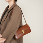 Leather Baguette Shoulder Bag