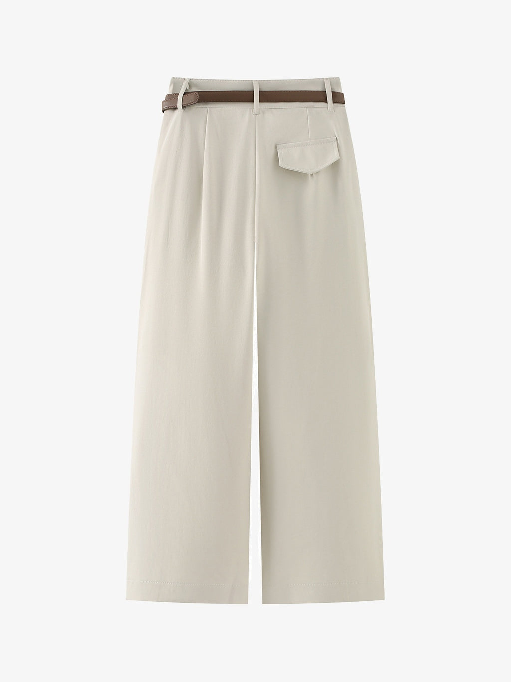 Belted Straight-Leg Trousers
