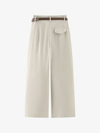 Belted Straight-Leg Trousers