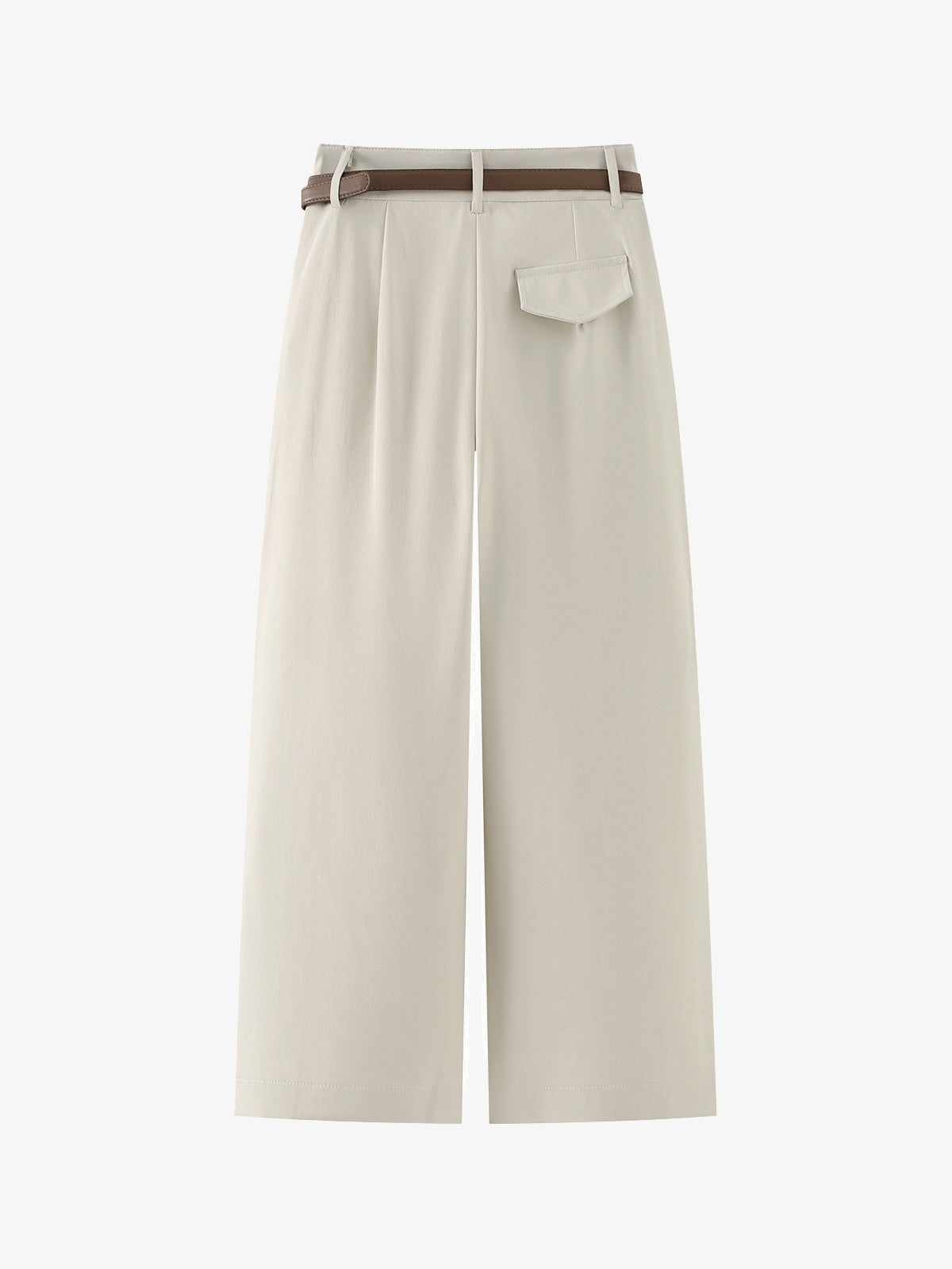 Belted Straight-Leg Trousers