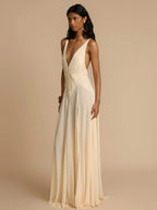 Cut-out Lace-panel Camisole Dress