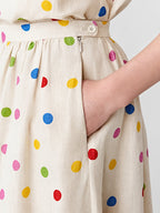 Colorful Polka Dot Linen Set