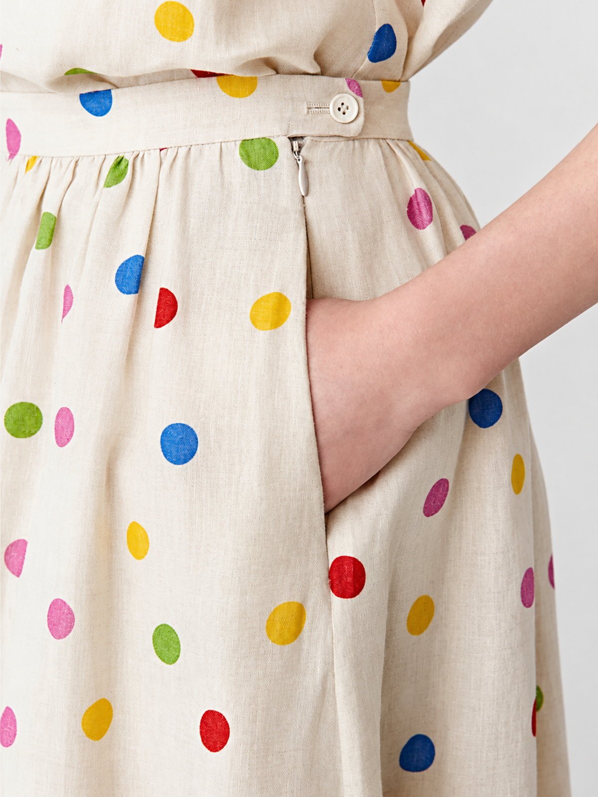 Colorful Polka Dot Linen Set