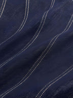 Contrast-Stitch A-Line Dress