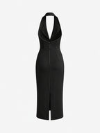Halter Neck Backless Maxi Dress