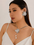 Pearl Floral Filigree Jewelry Set