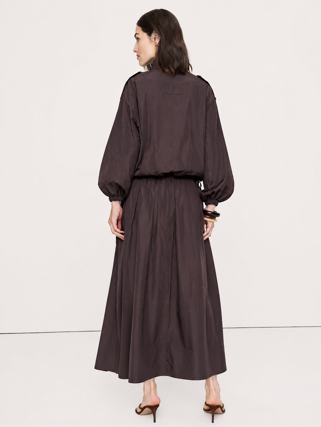 Cropped Jacket & Belted Midi Skirt Set
