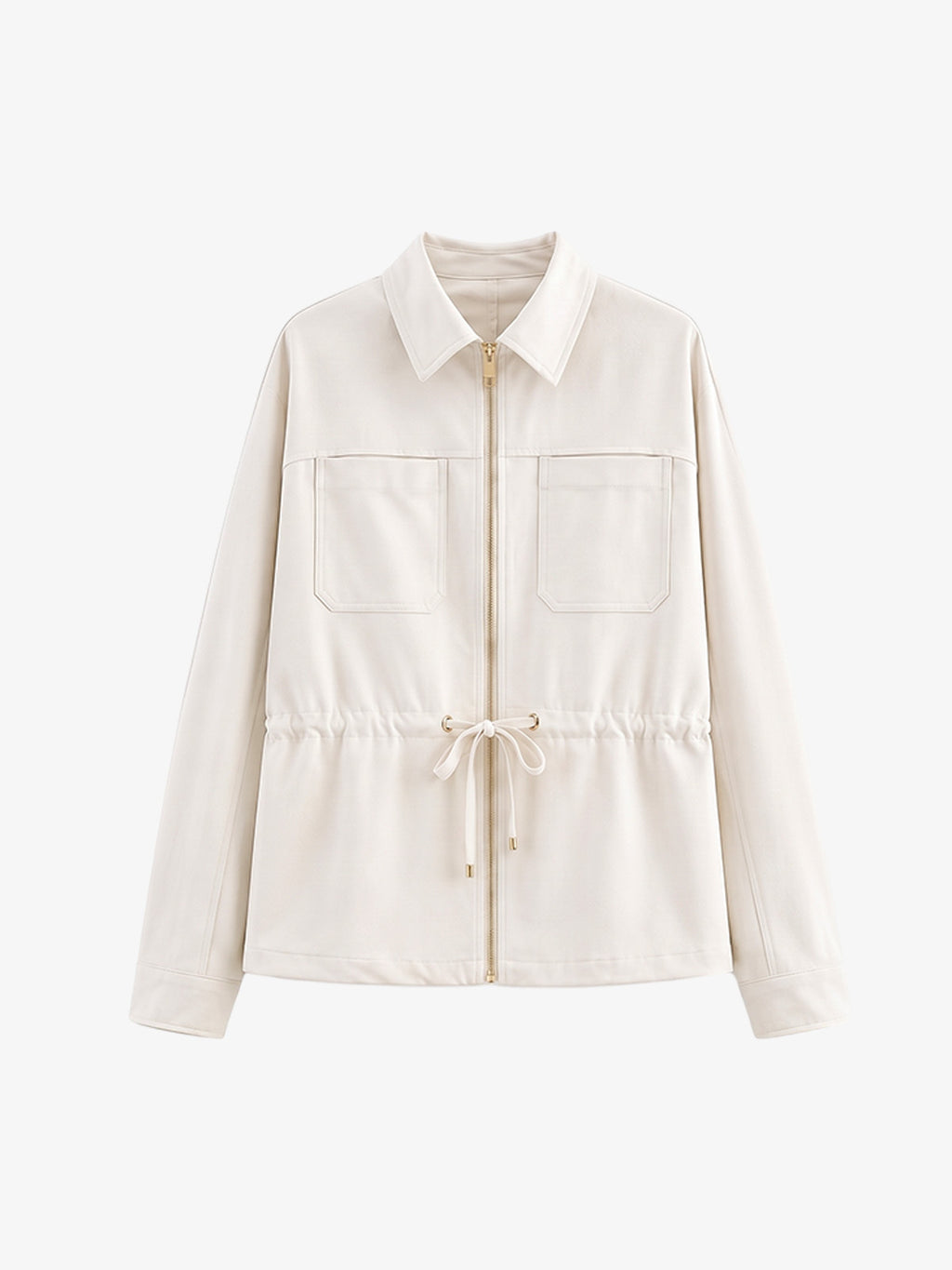 Long-sleeve Drawstring-waist Jacket