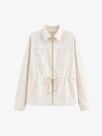 Long-sleeve Drawstring-waist Jacket