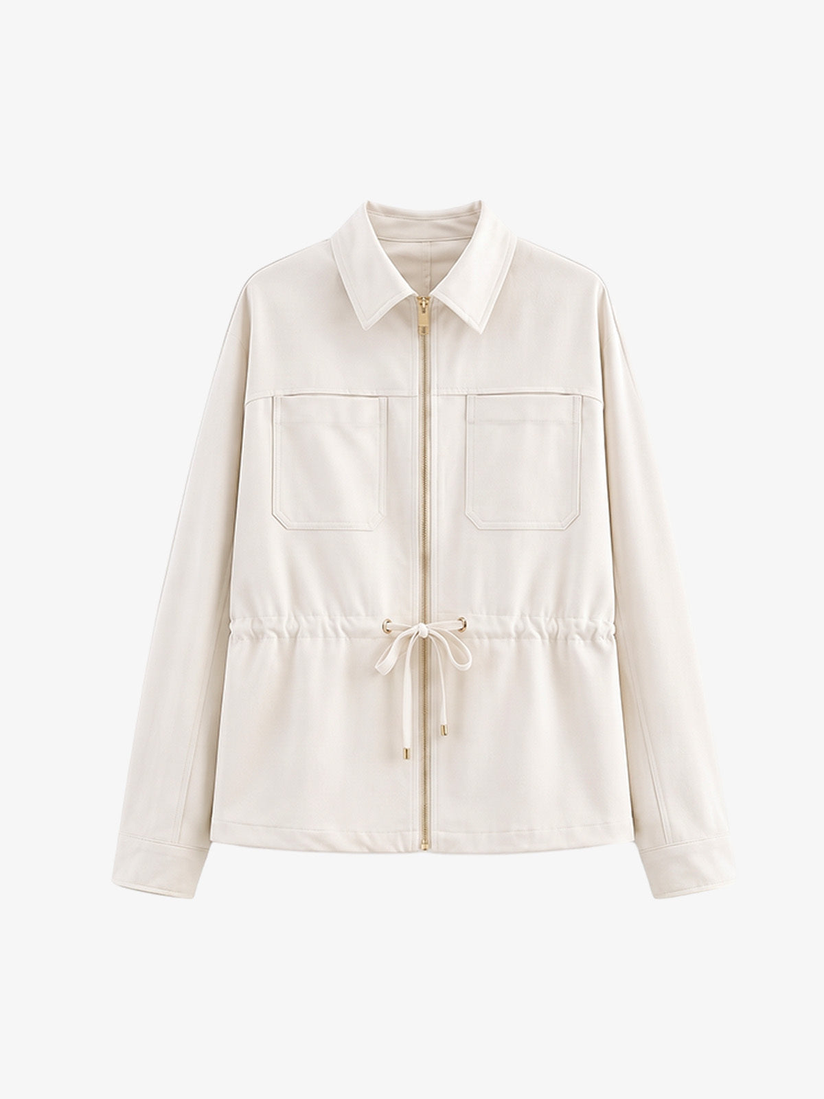 Long-sleeve Drawstring-waist Jacket