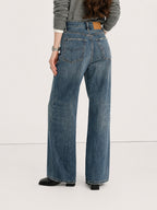 Vintage Wash Wide-Leg Jeans