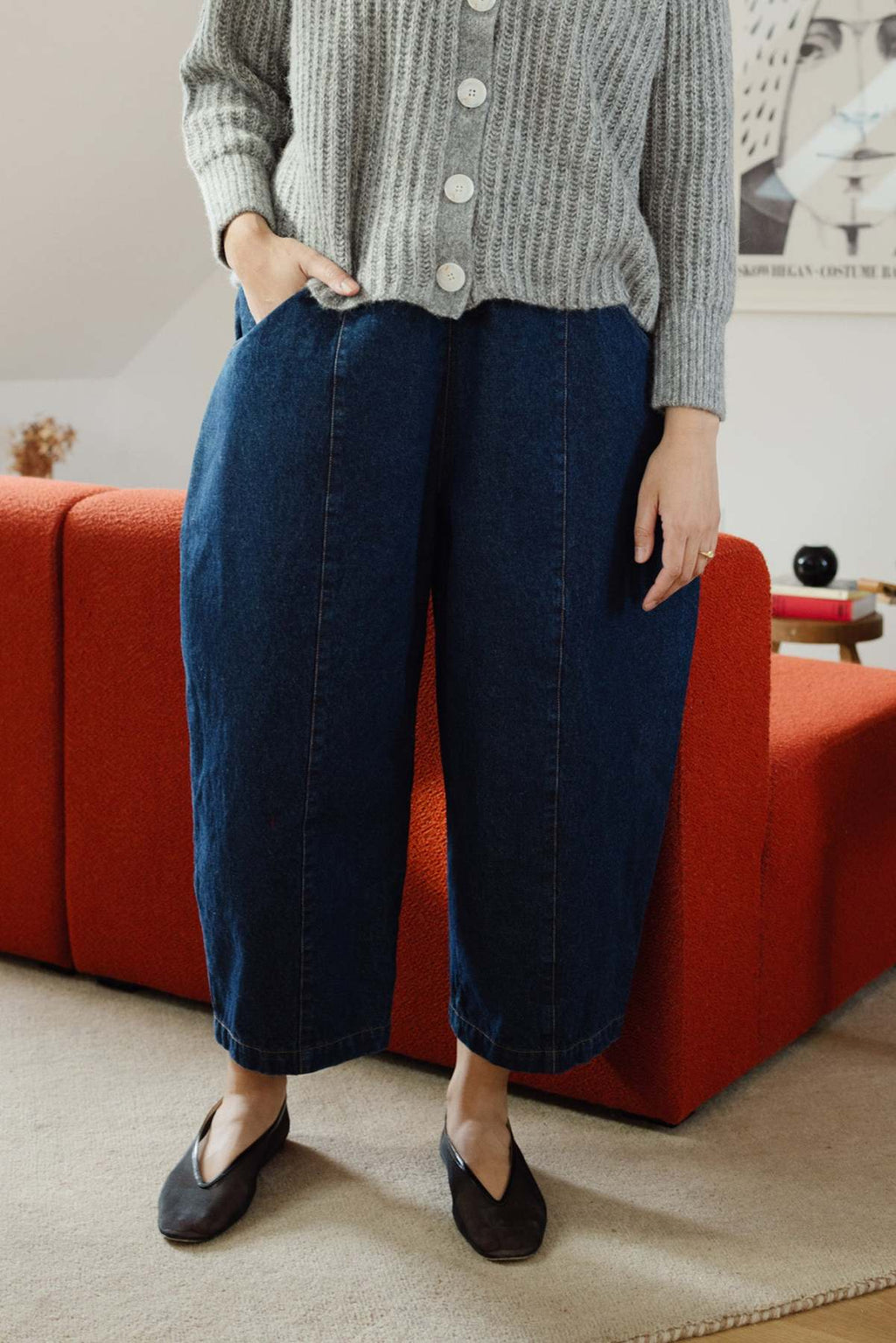Cotton Blend Track Pants with Side Stripes - Comfortable Wide Leg Joggers for Casual Wear