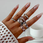 Colored Gemstone Ring Set