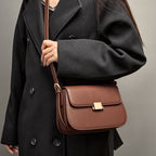 Structured Cowhide Leather Shoulder Bag