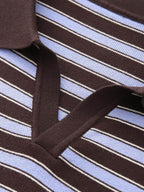 Striped Knit Polo Top