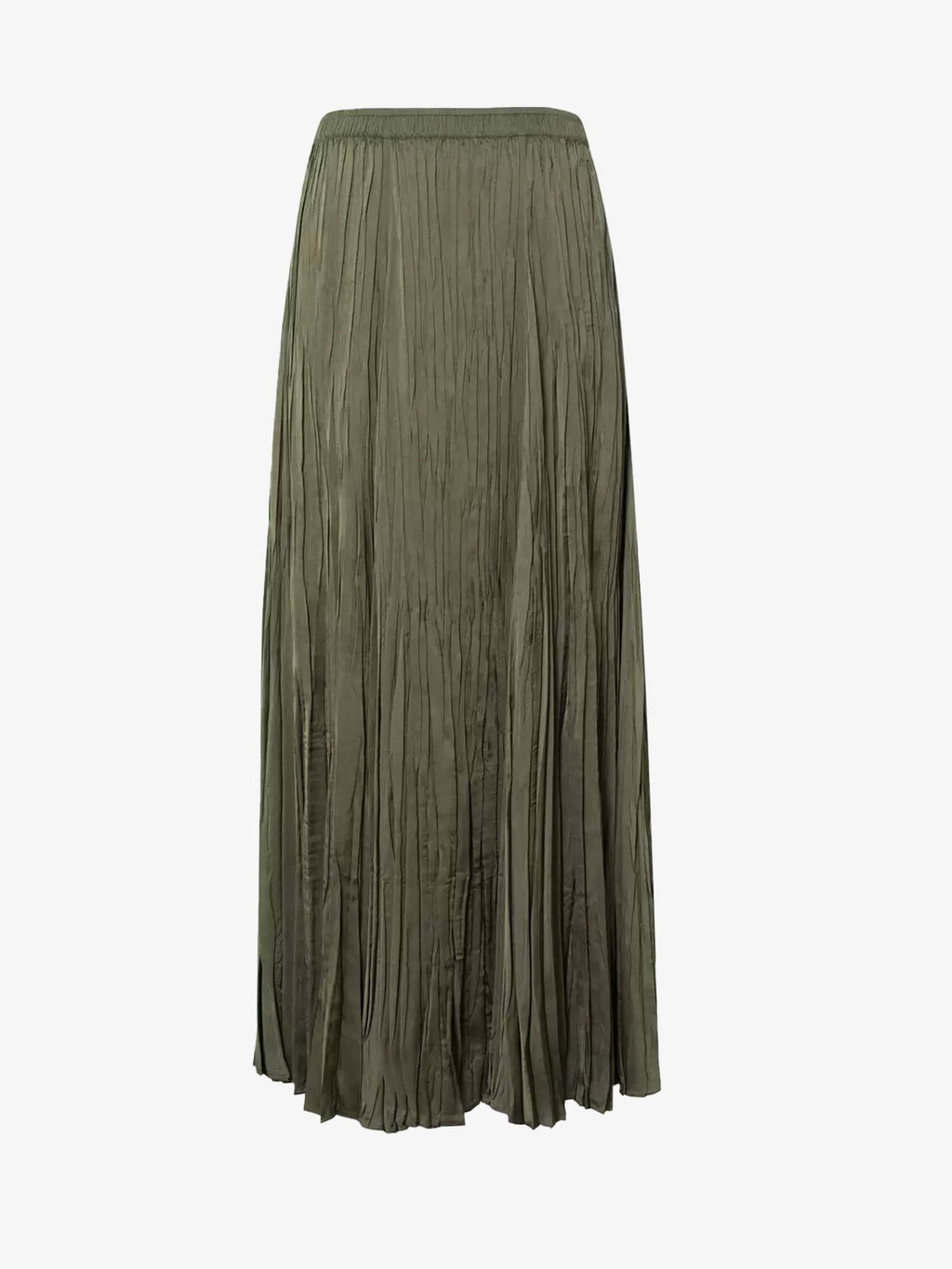Pleated A-Line Midi Skirt