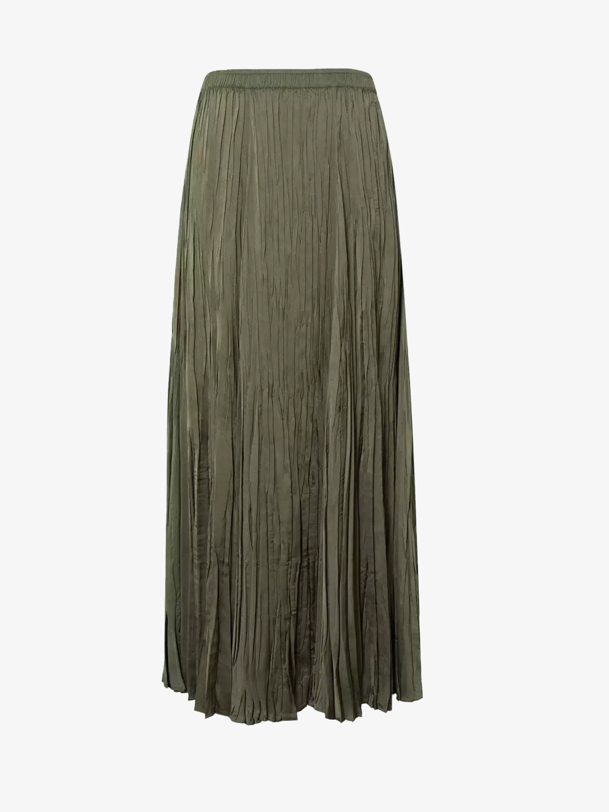 Pleated A-Line Midi Skirt
