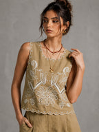 Conjunto bordado floral Magpie