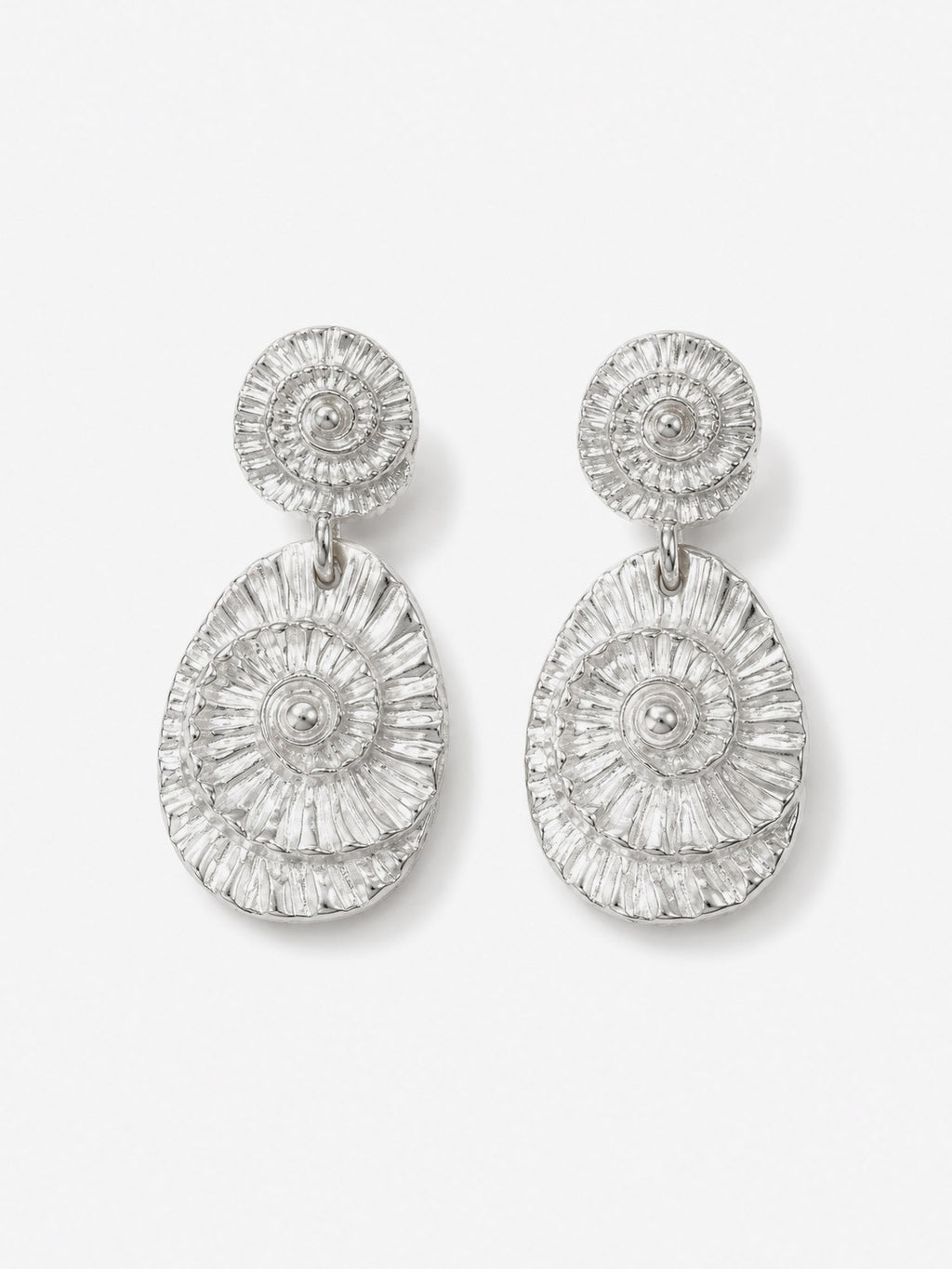 Conch Fossil Texture Earrings