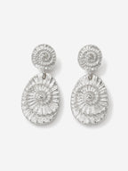 Conch Fossil Texture Earrings