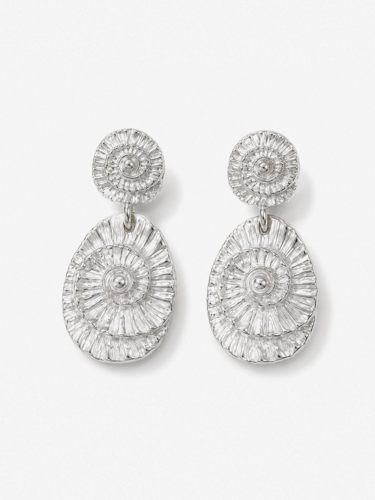 Conch Fossil Texture Earrings
