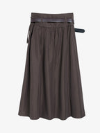 Cropped Jacket & Belted Midi Skirt Set
