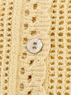 Floral Openwork Knit Top