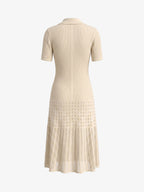 Collared Knit Button Down Midi Dress