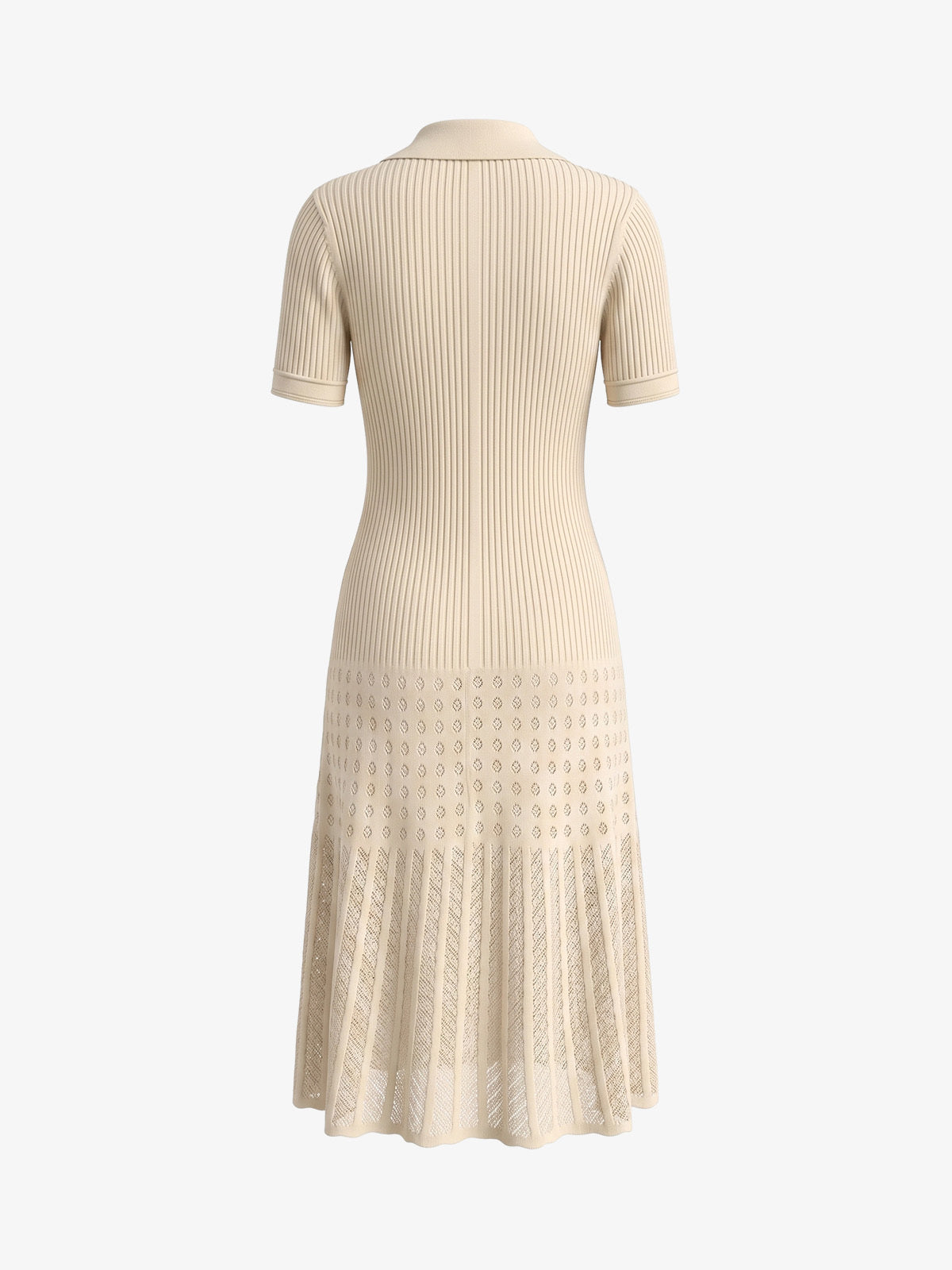 Collared Knit Button Down Midi Dress